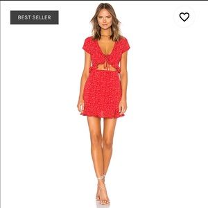 SUPERDOWN Mercy Polka Dot Dress in Red -NWT